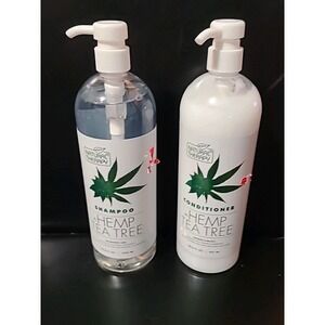 Natural  Therapy Hemp+Tea Tree Shampoo 33.8oz 1000ml Conditioner‎ 30.6oz 907ml